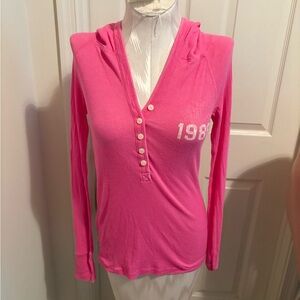 Pink Victoria's Secret Pink Pullover - Vibrant Pink size small ribbed texture